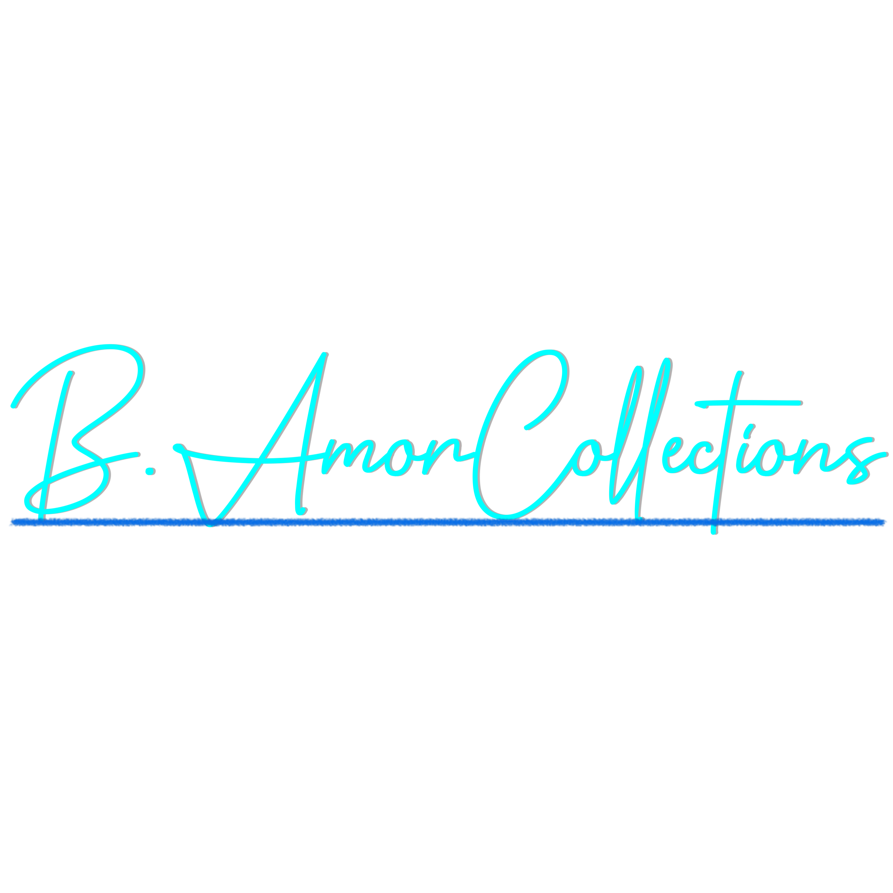 B. Amor Collections logo with blue and green text on a white background